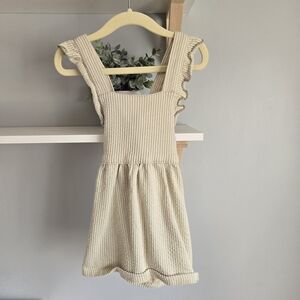 Cream Ruffled Baby Dress